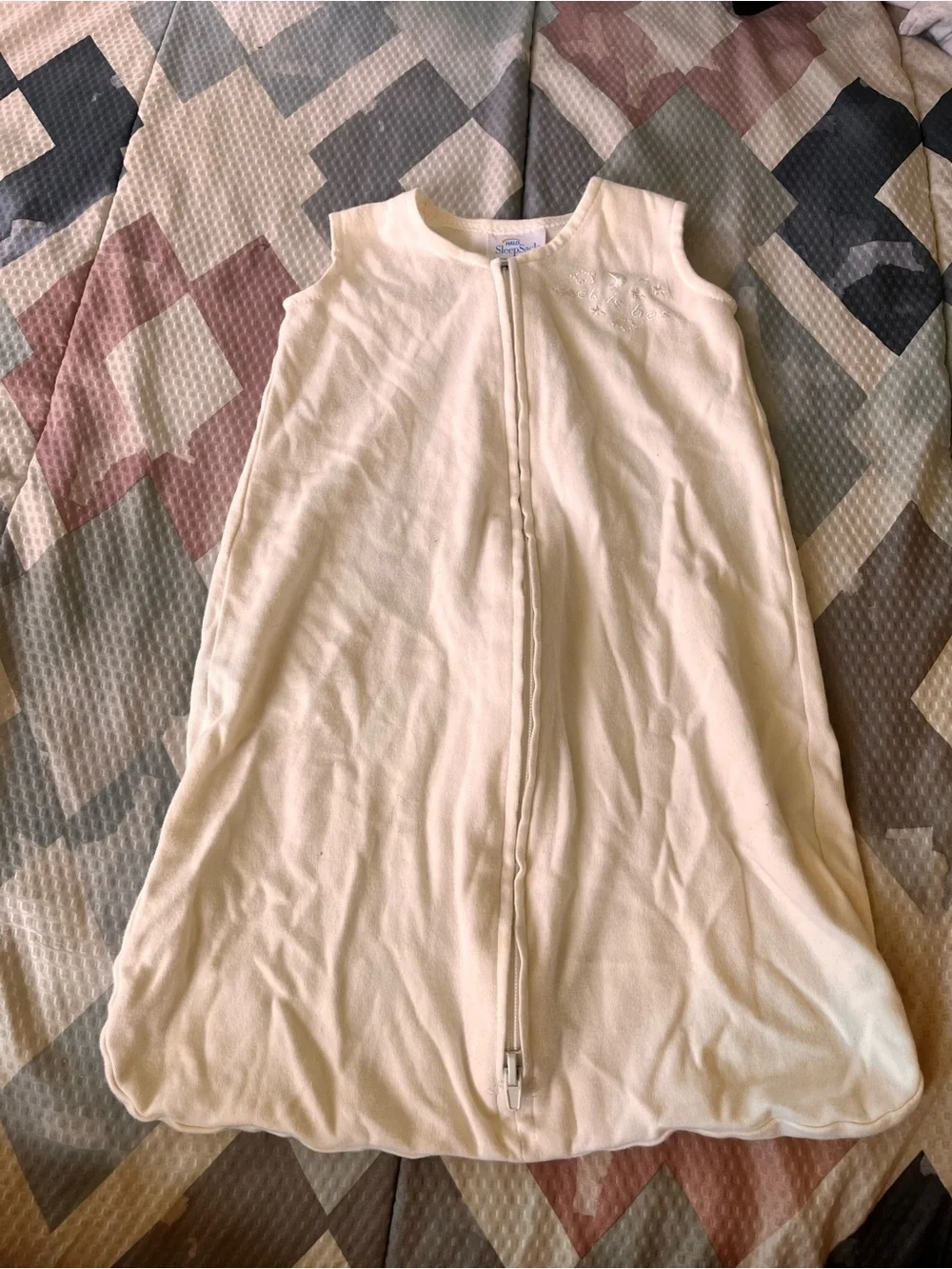 Halo Cream Sleeveless Zip-Front Sleep Sack